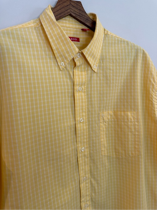 Izod Other - IZOD Yellow Micro-Check Button Down – XL